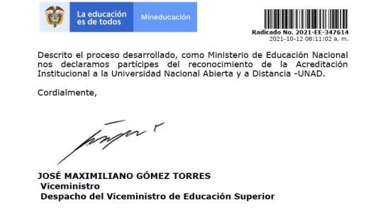 Aún sin resolución, CNA y VES reconocen acreditación institucional de la UNAD