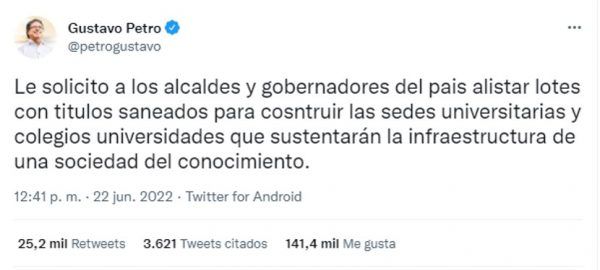 Pedido – anuncio de Gustavo Petro cambiaría radicalmente la oferta de ES pública