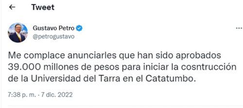 Gobierno oficializa recursos para universidad en la región del Catatumbo