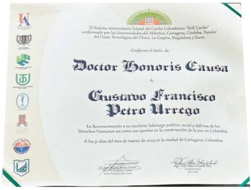 Entre “merecido” y “vergonzoso” califican Honoris Causa que SUE Caribe dio a presidente Petro