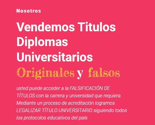 El desvergonzado negocio de vender títulos universitarios falsos mediante un negocio “serio”
