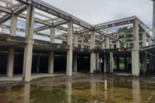 Esto es lo que queda de la inexistente universidad la cabecera municipal de Candelaria, Valle del Cauca