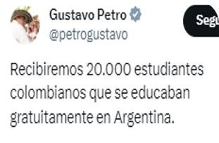 En su pugna ideológica con Milei, Petro hace una promesa de difícil cumplimiento
