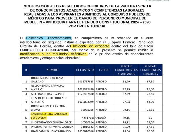 Caso Personería: Politécnico Grancolombiano corrigió evaluación y directivos se libraron de ir a la cárcel