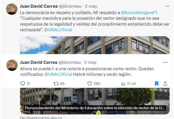 Crisis de la UNAL: Ministro ad hoc de Educación no cumple con la independencia que le es debida para actuar