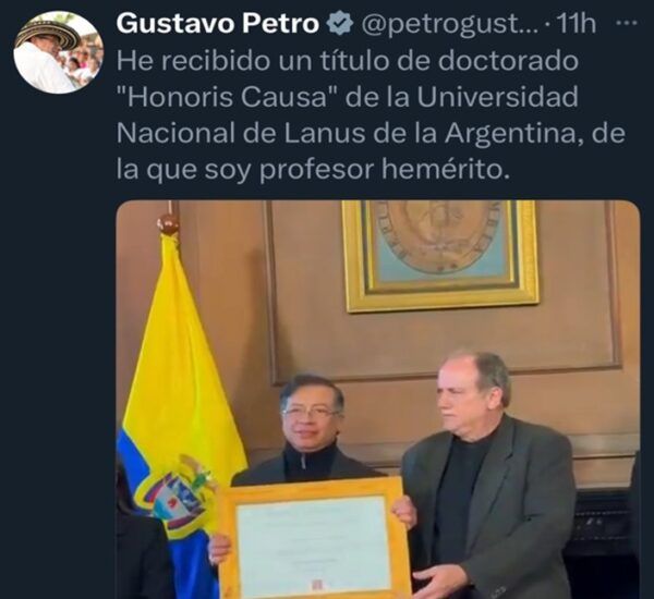 Presidente Petro recibe su segundo doctorado Honoris Causa