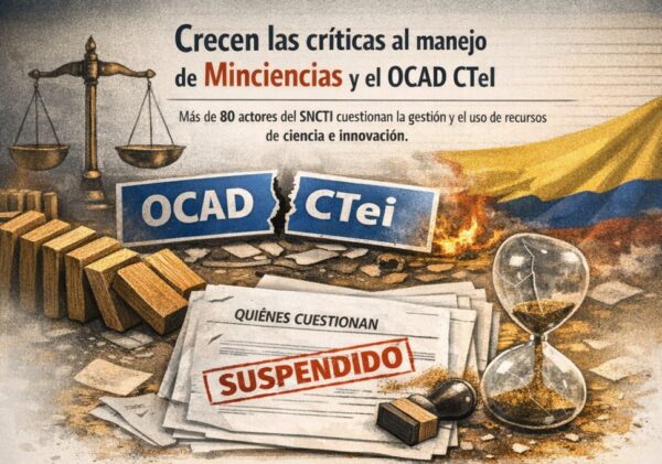Cada vez son más los actores del SNCTI que cuestionan la gestión de Minciencias frente a recursos y proyectos